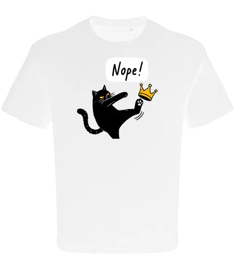 Nope Cat Kicking Crown