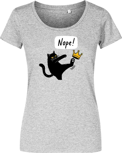 Nope Cat Kicking Crown