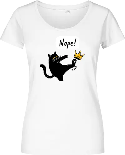 Nope Cat Kicking Crown
