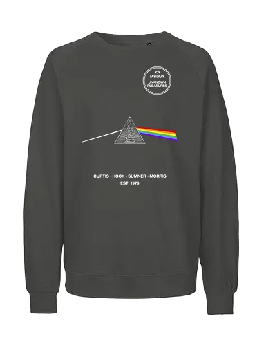 Unknown Pleasures Of The Moon - music, post punk, pop culture, parody, joke, humor, nerd, gift idea, funnytee, funny teeshirt, geek, cool, puns, sarcasm, funny slogan - Fairtrade Sweatshirt