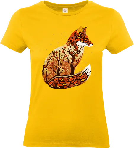 Fox Landscape - landscape, autumn, nature, animals, fox, fall - Standard T-Shirt (Women)