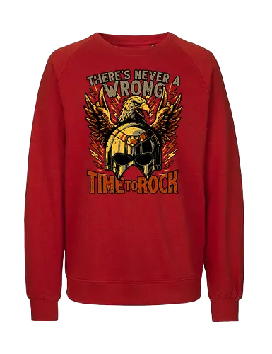 Peace Eagle Hero Rock - Tv Show, Movie, Superhero, Superheroes, Supervillain, Rock, Rock And Roll, Rock & Roll, Music, Punk, Punk Rock, Heavy Metal, Comedy, Peace, Helmet, Metal, Eagle, Horn - Fairtrade Sweatshirt