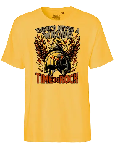 Peace Eagle Hero Rock - Tv Show, Movie, Superhero, Superheroes, Supervillain, Rock, Rock And Roll, Rock & Roll, Music, Punk, Punk Rock, Heavy Metal, Comedy, Peace, Helmet, Metal, Eagle, Horn - Fairtrade T-Shirt