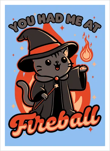 Magical Fireball Cat