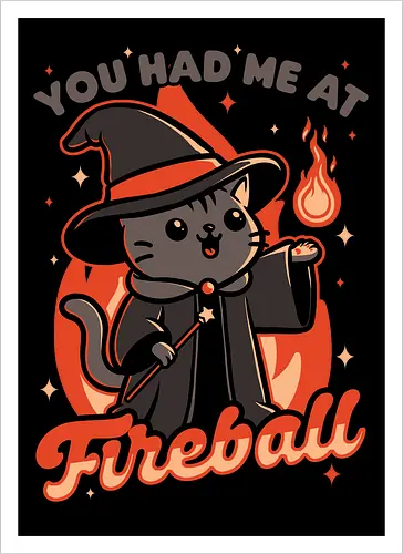 Magical Fireball Cat