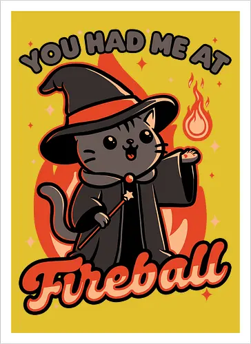 Magical Fireball Cat