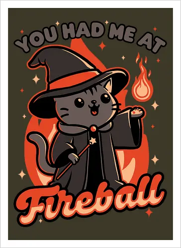 Magical Fireball Cat