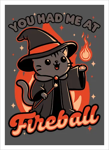 Magical Fireball Cat