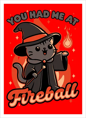 Magical Fireball Cat