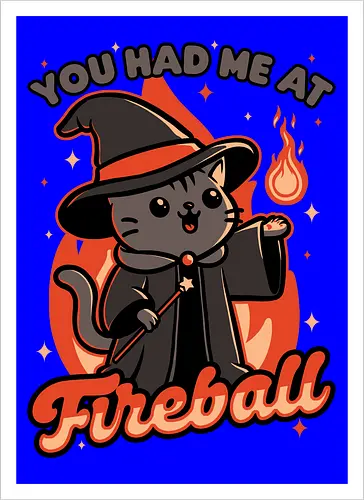 Magical Fireball Cat