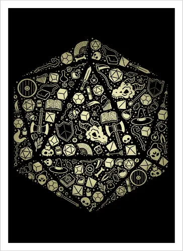 Pen and Paper d20 Doodle