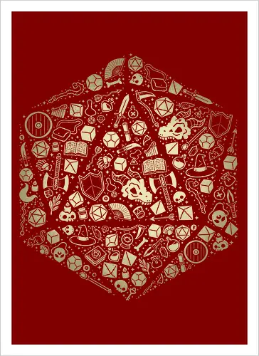 Pen and Paper d20 Doodle