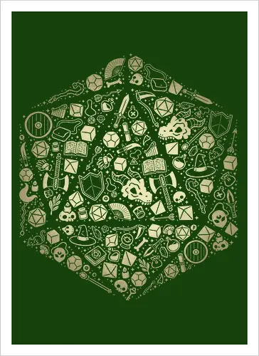 Pen and Paper d20 Doodle