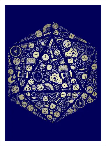 Pen and Paper d20 Doodle