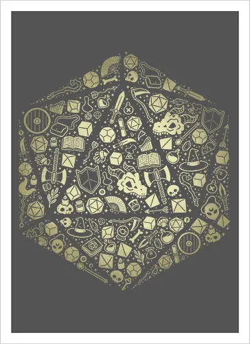 Pen and Paper d20 Doodle