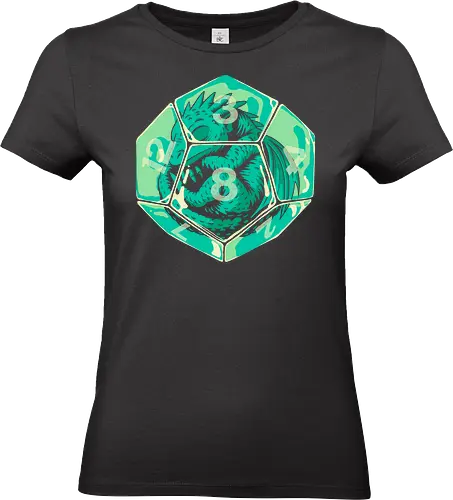Critical Hit – The Dice Awakens - Pen and paper, D&D, Pen and Paper, dice dragon, D20, tabletop RPG, fantasy art, critical hit, roll the dice, dragon illustration, geek humor, nerd culture, dungeon master, RPG design, gamer shirt, fantasy gift, board game art, monster design, nerdy apparel, roleplaying, dice lover, epic design, gamer aesthetic - Standard T-Shirt (Women)