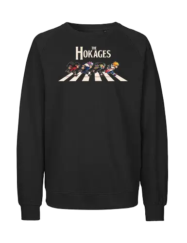 The Hokages - Shinobi, anime, manga, abbey road, chibi, cute, running, ninja, hokage, hashirama, tobirama, minato, ninjas - Fairtrade Sweatshirt