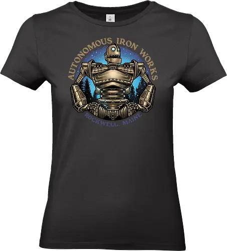 Autonomous Iron Works - Movie, film, giant, animated, animation, alien, robot, science fiction, sci-fi - Standard T-Shirt (Women)