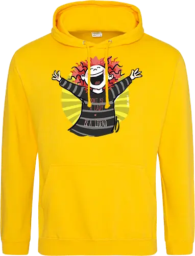 Don´t be a lady, be a legend! - streifenweise, Spruch, Ringelpullisprüche, Ringeldinger, Weisheit, Motivation, Ringelpulli, SprücheShirt, Cartoon Illustration, legend, Statement, Handgezeichnet, Humor, Selbstironie, Streifenpulli, Spruchshirt, deutsch - Standard Hoodie