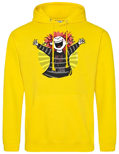 Don´t be a lady, be a legend! - streifenweise, Spruch, Ringelpullisprüche, Ringeldinger, Weisheit, Motivation, Ringelpulli, SprücheShirt, Cartoon Illustration, legend, Statement, Handgezeichnet, Humor, Selbstironie, Streifenpulli, Spruchshirt, deutsch - Standard Hoodie