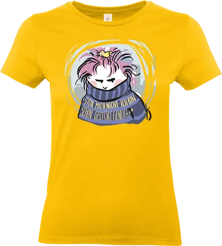 Stör mich nicht... - Cartoon Illustration, Statement, neurodivers, neurodivergent, Handgezeichnet, Humor, Selbstironie, Streifenpulli, Ringelpullisprüche, Ringeldinger, streifenweise, Spruch, Weisheit, Motivation, Ringelpulli, SprücheShirt, Spruchshirt, deutsch - Standard T-Shirt (Women)
