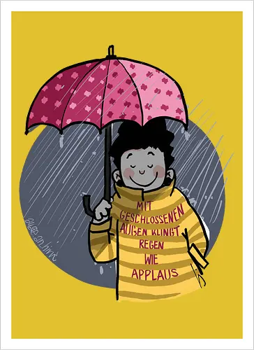 Mit geschlossenen Augen...