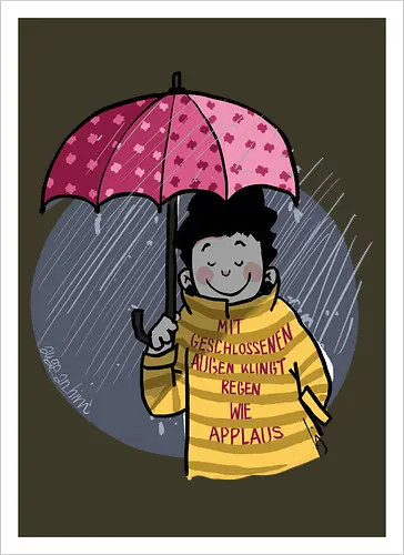 Mit geschlossenen Augen...