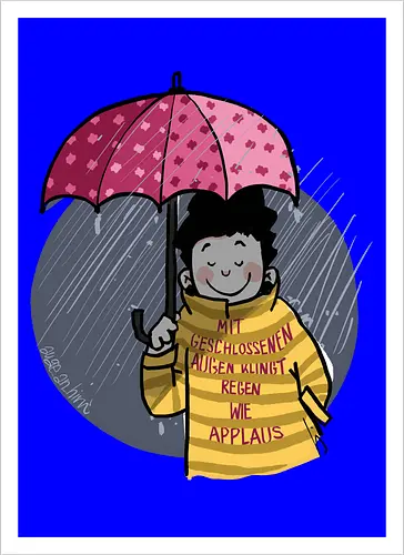 Mit geschlossenen Augen...