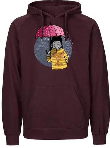 Mit geschlossenen Augen... - Ringelpullisprüche, Ringeldinger, streifenweise, Spruch, Weisheit, Motivation, Ringelpulli, SprücheShirt, Cartoon Illustration, Statement, Handgezeichnet, Humor, Selbstironie, Streifenpulli, Spruchshirt, deutsch - Fairtrade Hoodie