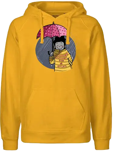 Mit geschlossenen Augen... - Ringelpullisprüche, Ringeldinger, streifenweise, Spruch, Weisheit, Motivation, Ringelpulli, SprücheShirt, Cartoon Illustration, Statement, Handgezeichnet, Humor, Selbstironie, Streifenpulli, Spruchshirt, deutsch - Fairtrade Hoodie