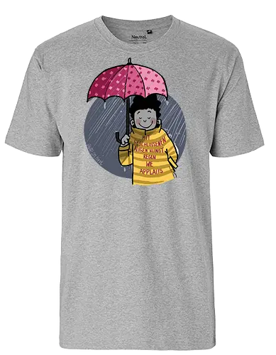 Mit geschlossenen Augen... - Ringelpullisprüche, Ringeldinger, streifenweise, Spruch, Weisheit, Motivation, Ringelpulli, SprücheShirt, Cartoon Illustration, Statement, Handgezeichnet, Humor, Selbstironie, Streifenpulli, Spruchshirt, deutsch - Fairtrade T-Shirt