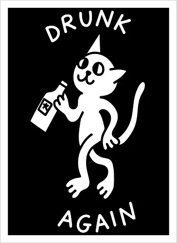  Drunk Again Cat