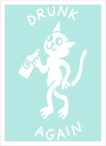  Drunk Again Cat