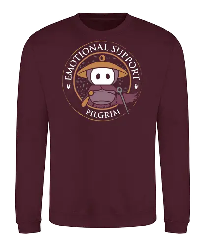Emotional Support Pilgrim - Silksong, Bug Knight, sherma, Metroidvania, platform, steam gaming, hornet - Sweatshirt