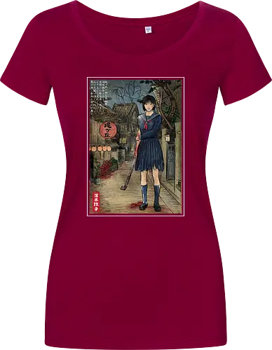 Hinako in Japan woodblock