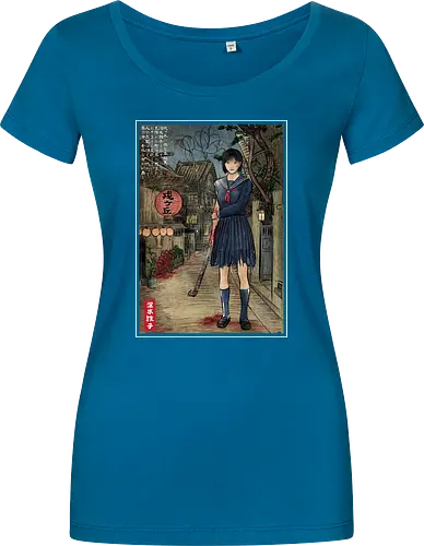 Hinako in Japan woodblock