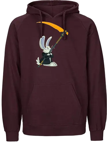 Reaper Bunny (ohne Background) - Comic, Hase, Bunny, Reaper, Tod, sense, scythe - Fairtrade Hoodie