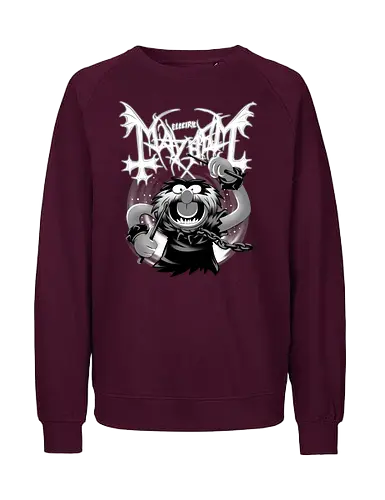 Animal Mayhem - Animal, puppet, Drummer, Mayhem, black metal, band - Fairtrade Sweatshirt