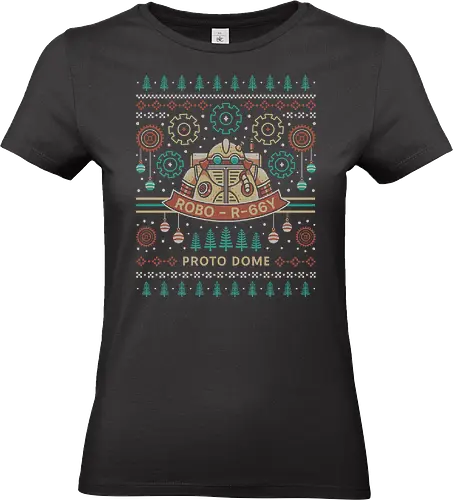 Proto Dome Robo Ugly Sweater - frog, glenn, robo, epoch, wings of time, lucca, fantasy, kingdom of zeal, video game, gaming, gamer, ugly christmas sweater, jrpg, chrono, trigger, cross - Standard T-Shirt (Women)