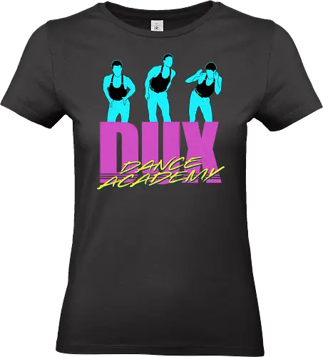 Dux Dance Academy - bloodsport, 80s, 80s movies, dance, dancing, vintage, 80s retro, funny, jcvd, jean claude van damme, kata, kumite, martial arts, retro, van damme - Standard T-Shirt (Women)