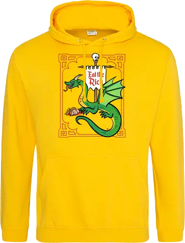 Eat the Rich - Drache, Dragon, Fantasy, Mittelalter - Standard Hoodie