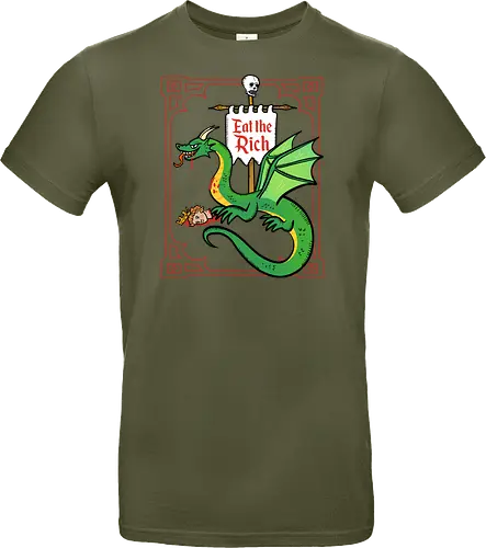 Eat the Rich - Drache, Dragon, Fantasy, Mittelalter - Standard T-Shirt