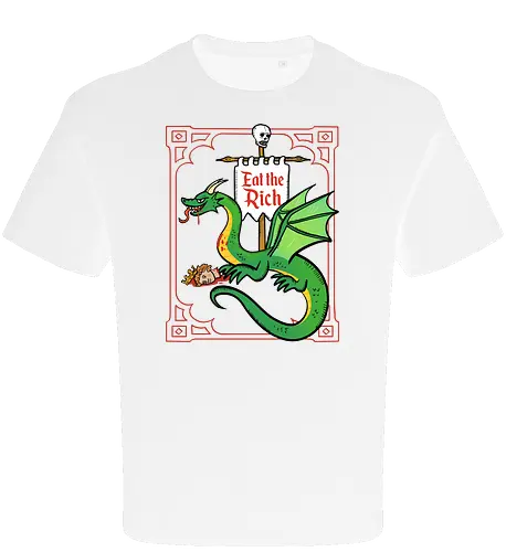 Eat the Rich - Drache, Dragon, Fantasy, Mittelalter - Oversize T-Shirt