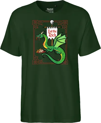 Eat the Rich - Drache, Dragon, Fantasy, Mittelalter - Fairtrade T-Shirt