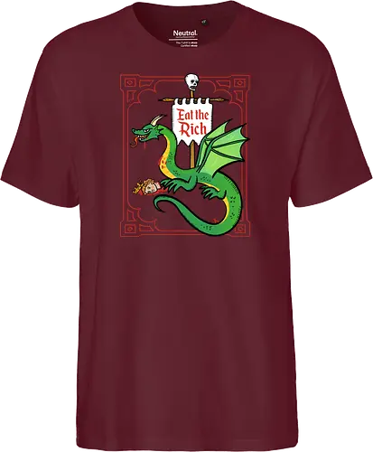Eat the Rich - Drache, Dragon, Fantasy, Mittelalter - Fairtrade T-Shirt