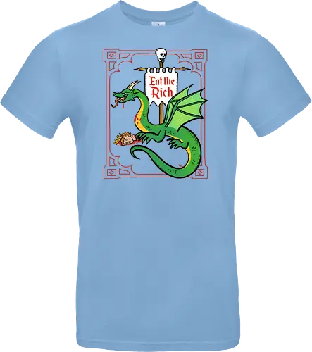 Eat the Rich - Drache, Dragon, Fantasy, Mittelalter - Standard T-Shirt