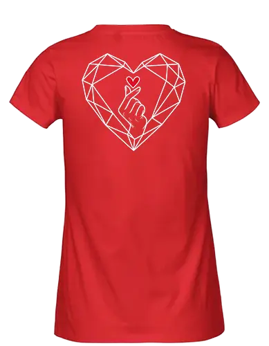 MORELOVE Back - Simlow, Twitch, Streamer, Katze, Chaos, Liebe, Herz - Fairtrade Girl Shirt