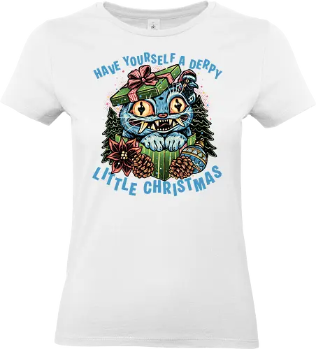 Derpy Christmas - Movie, hunter, demons, tiger, animal, cute, animation, animated, Christmas, Holidays - Standard T-Shirt (Women)