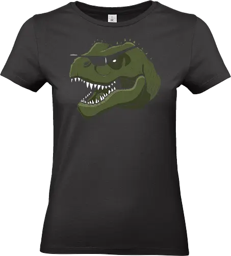  Just Dino It - T-Rex, dinosaur, Nike parody, Just Dino It, swoosh, funny gym, paleo humor, fan art, t-shirt design, art print, cool graphic, edgy, minimalist, pop culture, prehistoric, fitness meme, nerdy - Standard T-Shirt (Women)