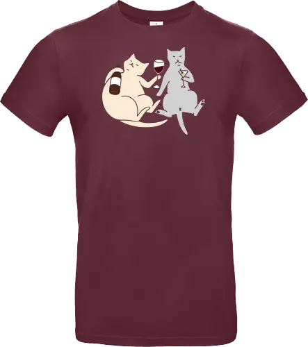 Cat Happy Hour - Cat wine, funny cat, happy hour, drinking, cocktails, wine lover, cat lover gift, minimalist, quirky humor, t-shirt design, art print, martini, funny graphic, sophisticated cat, tipsy - Standard T-Shirt